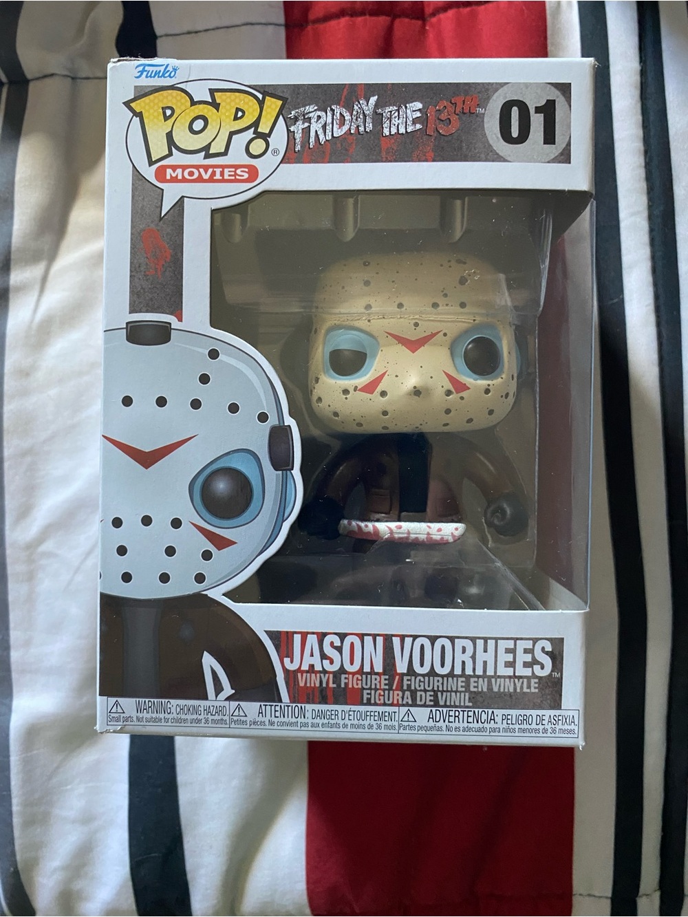adidas White and Black Jason Voorhees Pop! Box Art Poster